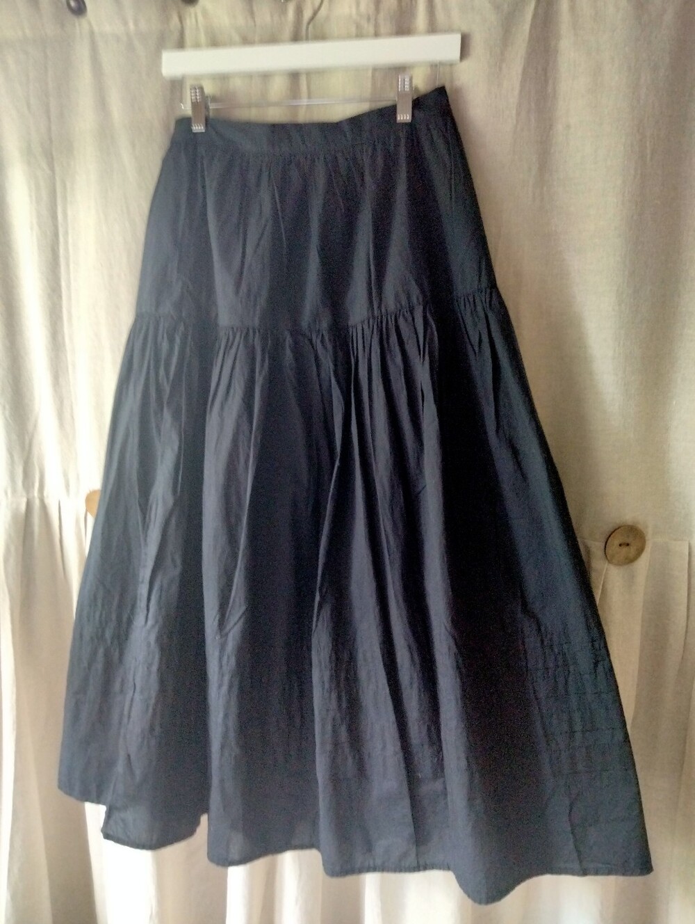 Levi's Black Tiered Maxi Skirt